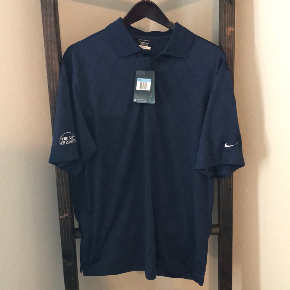 New navy golf shirt